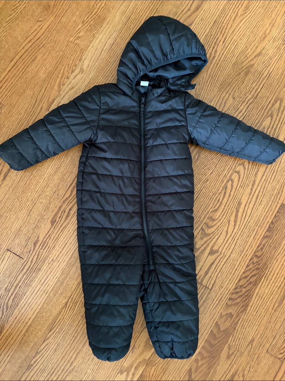 H&M Black Quilted Toddler Hooded Snowsuit 2T